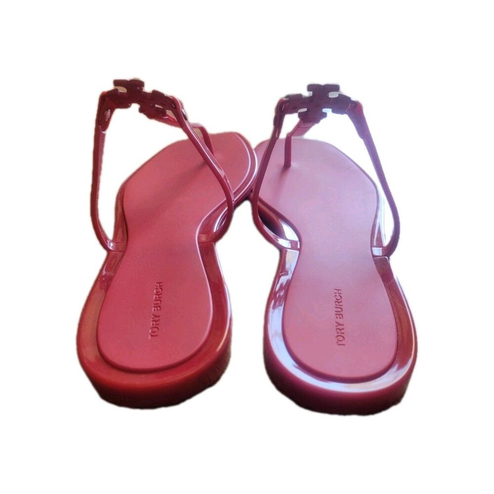 NWOB Tory Burch Roxanne Red Jelly Sandal Thong Beach Pool 4th Of July Size 10 - Picture 4 of 7